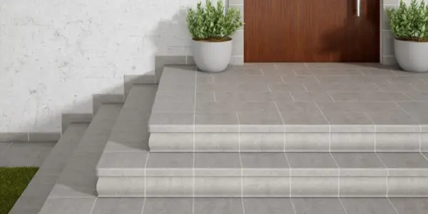 Porcelain Stoneware for Porches and Step Cladding