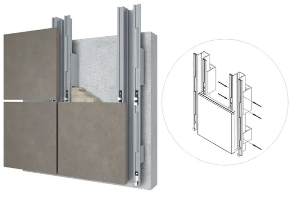 встановлення на навісні вентильовані фасади