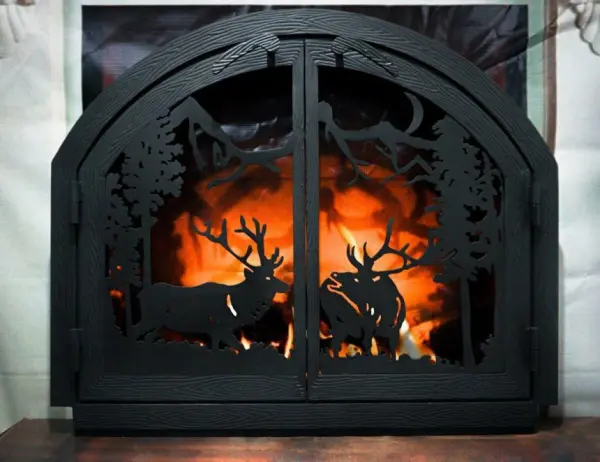 Fireplace decor with laser cutting Fireplace decor with laser cutting