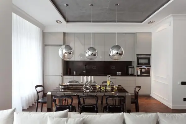 Warm and Cool Colors in Kitchen Interior