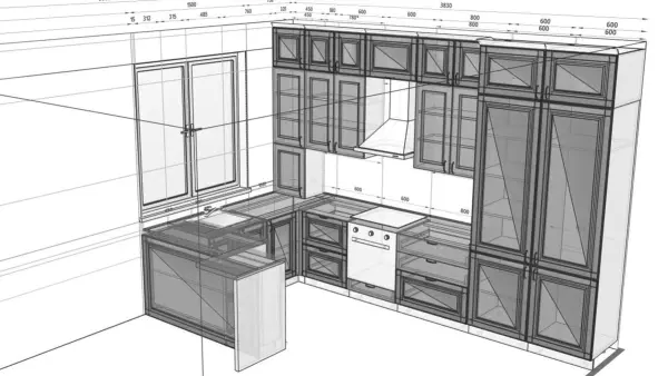 Layout and Dimensions of Kitchen Furniture