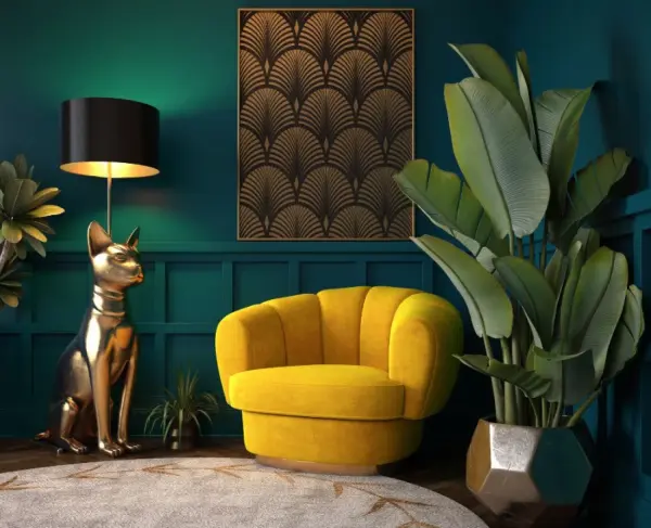 Сочетание стилей и предметов искусства в интерьере