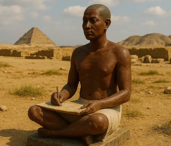 Imhotep - designer of the first step pyramid of Pharaoh Djoser in Saqqara