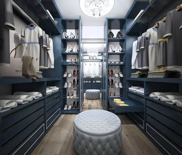 Stylistic Solutions for a Wardrobe Room