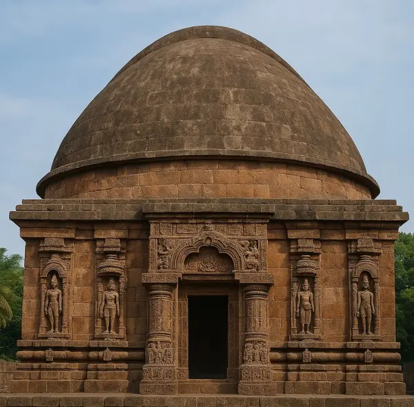 Semi-circular roof of the Vaital Deula Temple — an example of khakhara-deula in Kalinga Semi-circular roof of the Vaital Deula Temple — an example of khakhara-deula in Kalinga