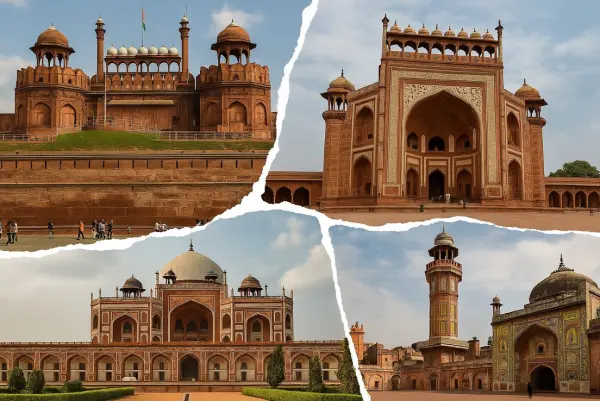 Iconic monuments of Mughal architecture in India and Pakistan