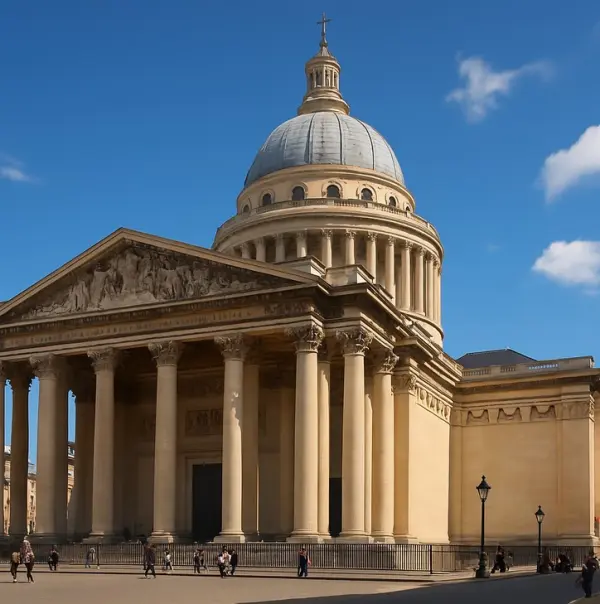 Pantheon in Paris against a blue sky