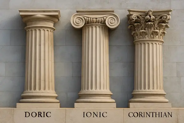 Ancient orders: Doric, Ionic, and Corinthian — the foundation of the decorative language of Neoclassicism