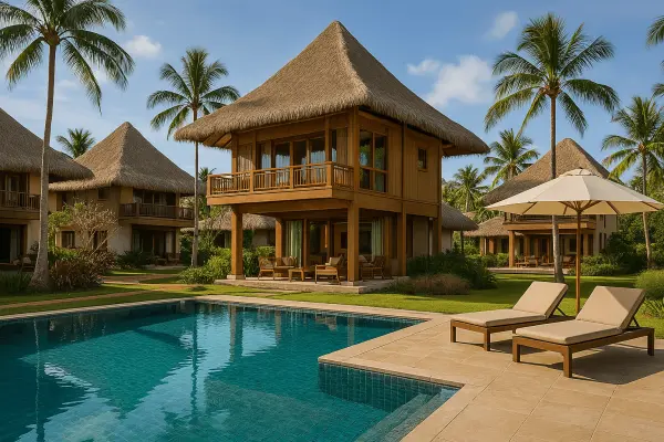 Modern eco-resort in the Philippines with elements of traditional design Modern eco-resort in the Philippines with elements of traditional design