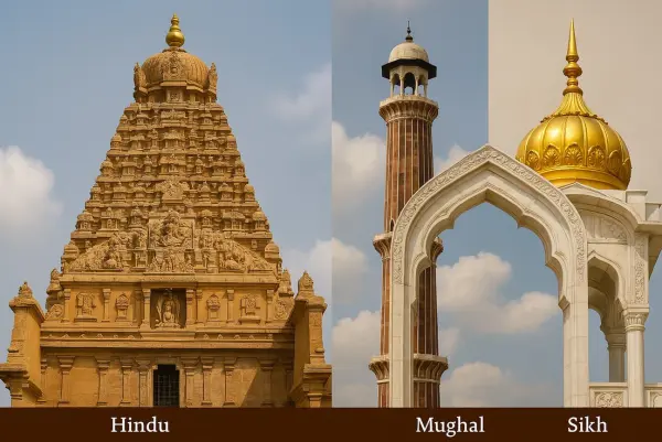 Architectural elements that influenced the style of Sikh temples