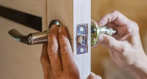 Adjustment after cylindrical interior lock installation