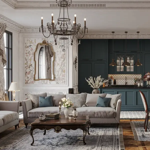 Гостиная: сердце ретро-стиля