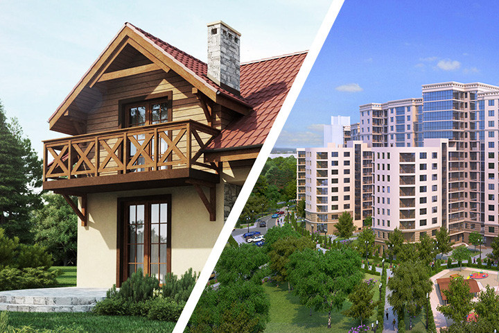 comparing apartment and house