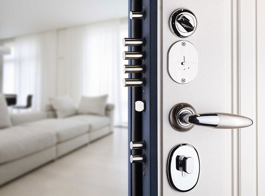 Locks for armored doors