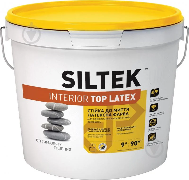 Краска латексная водоэмульсионная Siltek INTERIOR TOP LATEX