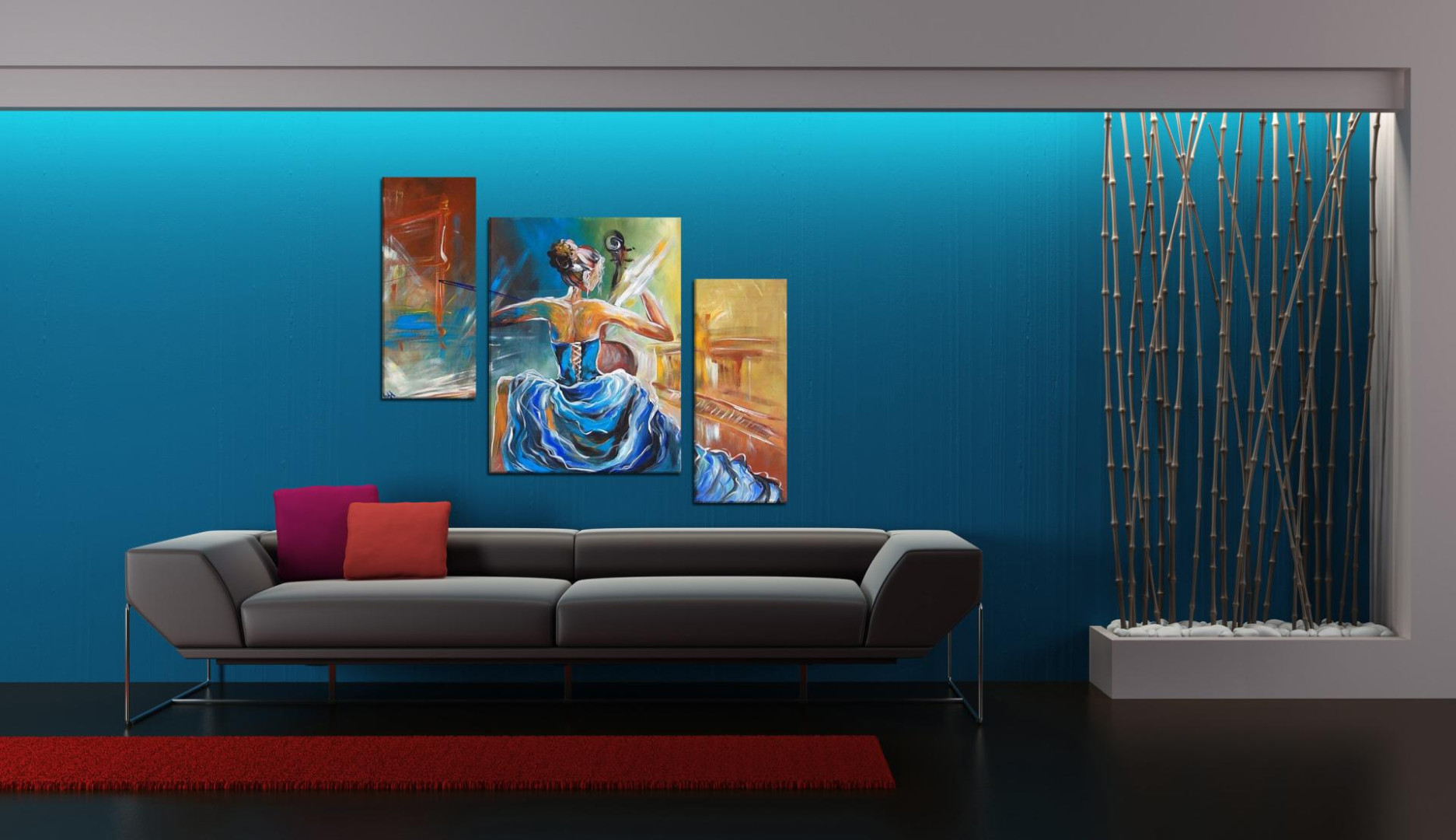 Practical aspects of choosing and placing modular paintings