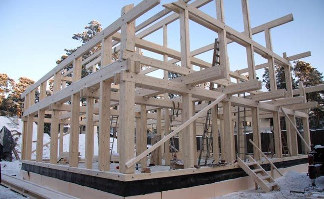 Features of half-timbered house construction