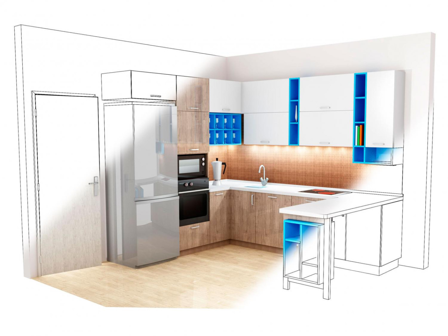 Principles of ergonomics for a small kitchen